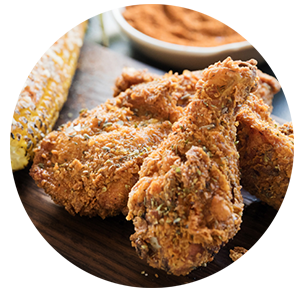 Fried chicken with honey